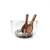 Glass Salad Bowl Set AZ-Homey Rustic Dishwasher Safe Large-3