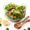 MDLUU Glass Salad Bowl Set Farmhouse Style Lead Free-5