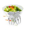Home Story Stainless Steel Salad Servers Bowl Hook Handles-1