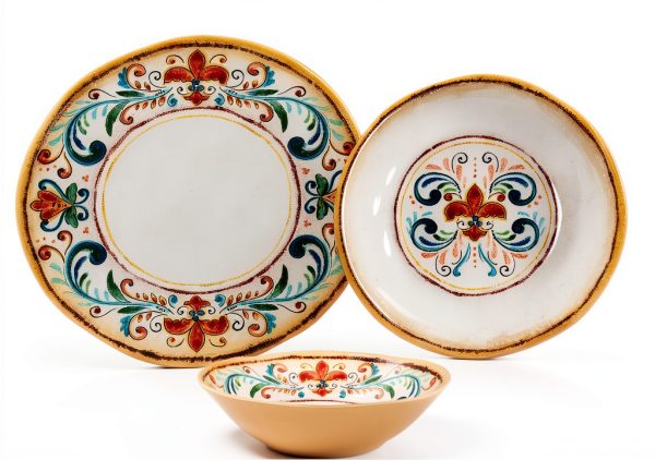 Supreme Housewares Floral Melamine Dinnerware Set Dishwasher-2