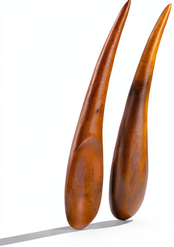 Acacia Wood Salad Serving Set Nambe Stackable Casual Style-2
