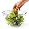 ZOVANO Glass Salad Bowl Set Modern Dishwasher Safe Stackable-7