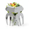 Home Story Stainless Steel Salad Servers Bowl Hook Handles-2
