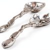 Arthur Court Salad Servers Aluminum Magnolia Design Gift-2