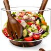 Glass Salad Bowl Set AZ-Homey Rustic Dishwasher Safe Large-0