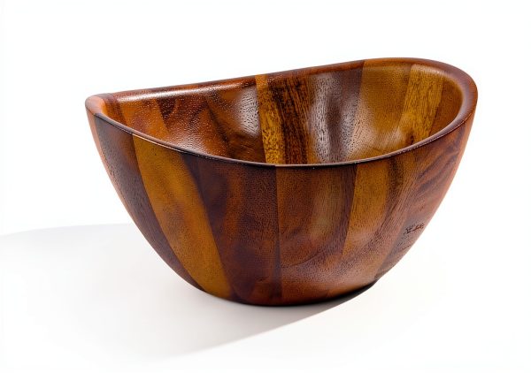 Acacia Wood Salad Serving Set Nambe Stackable Casual Style-1