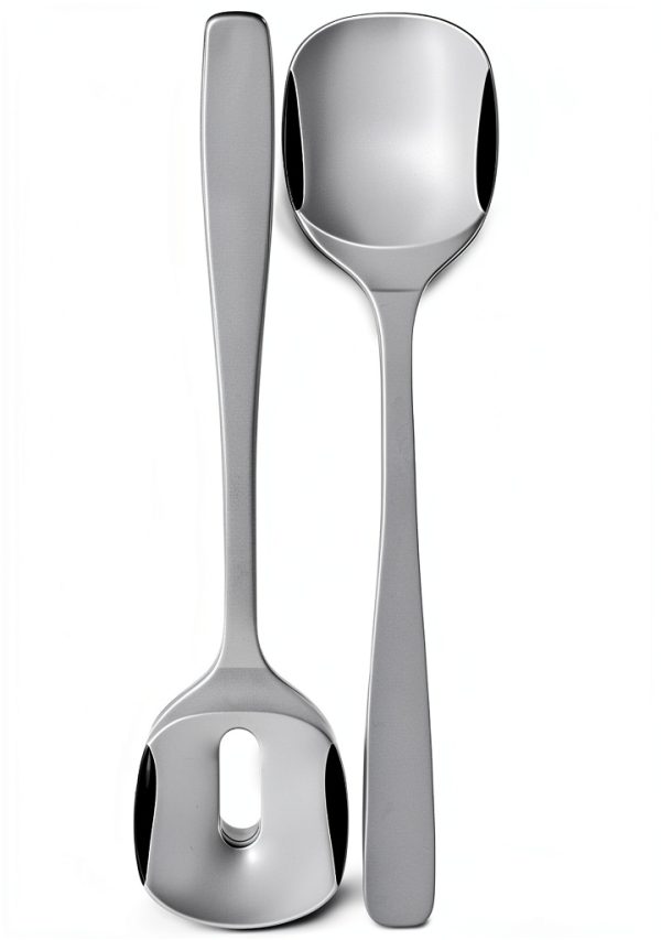 Alessi Salad Serving Set Stainless Steel Mirror Polish-3