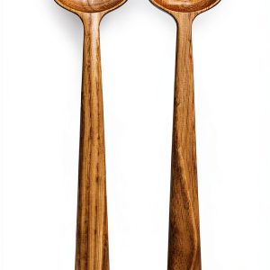 Kähler Oak Salad Servers Wooden Utensils Kitchen Dining-0