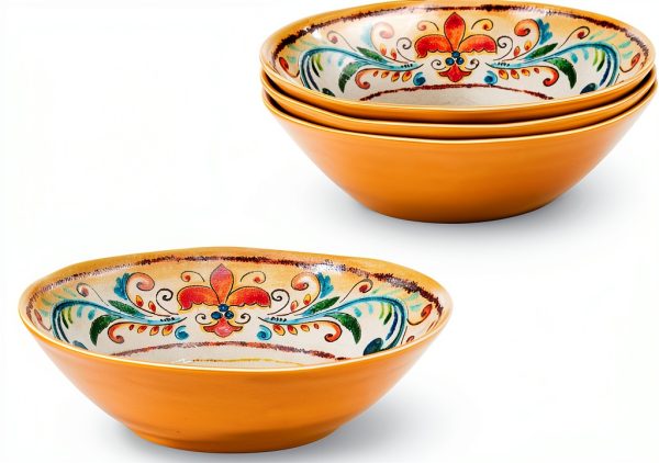 Supreme Housewares Floral Melamine Dinnerware Set Dishwasher-8