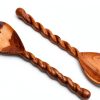 Swahili African Modern Salad Serving Set Hand Carved Wood-0