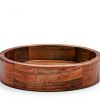 Glass Salad Bowl KITEISCAT Large Handmade Wood Base-3