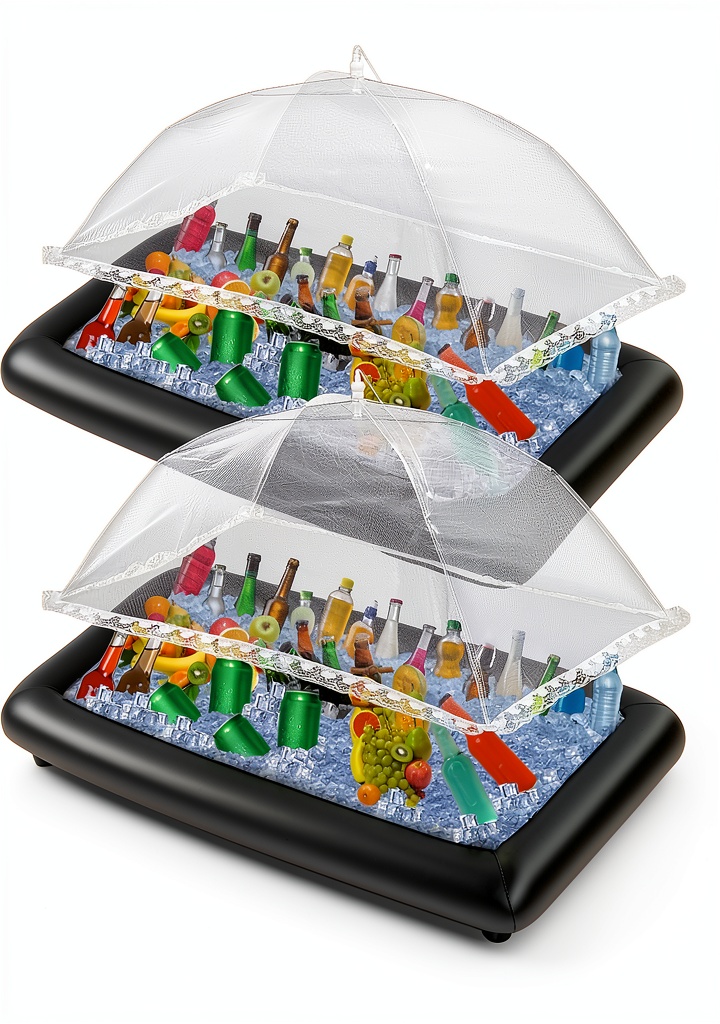'Leitee inflatable serving bar set displayed on a patio table'