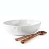 Kähler Oak Salad Servers Wooden Utensils Kitchen Dining-1