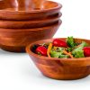 Woodard Charles Wood Serving Bowls Set of 4 Salad Fruit-0