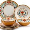 Supreme Housewares Floral Melamine Dinnerware Set Dishwasher-0
