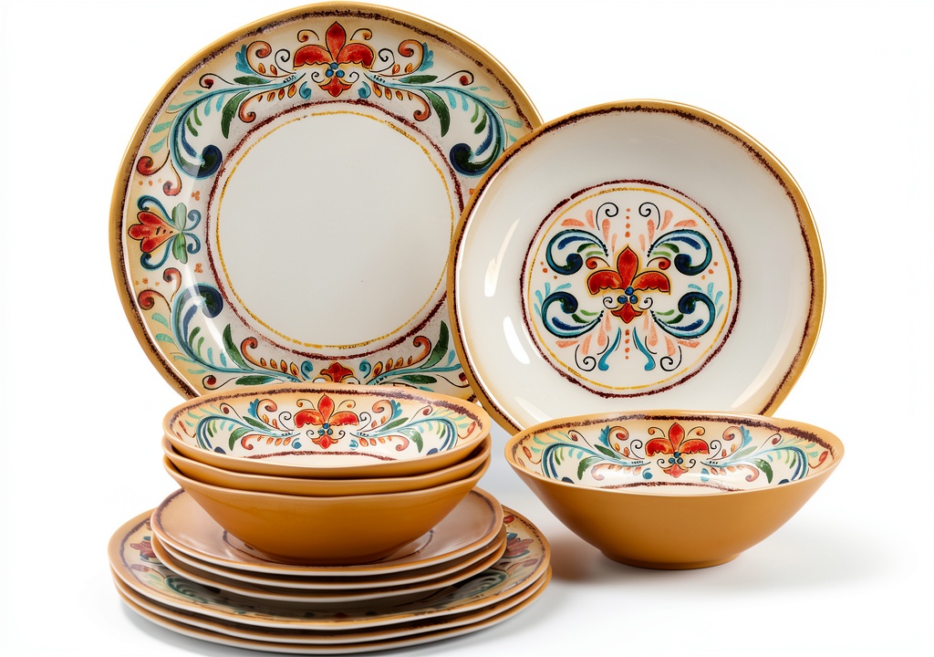 Supreme Housewares floral dinnerware set arranged on a dining table