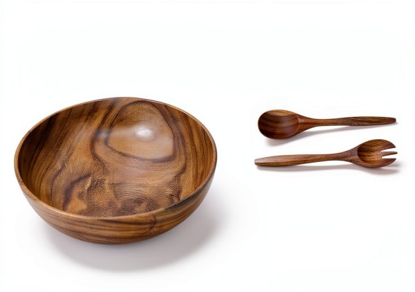 Acacia Wood Bowl Set The Acacia Store Natural Handmade-1