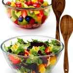 ZOVANO Glass Salad Bowl Set Modern Dishwasher Safe Stackable-0