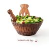 Acacia Wood Salad Bowl Set Culina Craftique Modern Durable-7