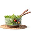 MDLUU Glass Salad Bowl Set Farmhouse Style Lead Free-3