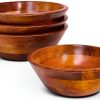 Woodard Charles Wood Serving Bowls Set of 4 Salad Fruit-1