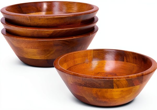 Woodard Charles Wood Serving Bowls Set of 4 Salad Fruit-1