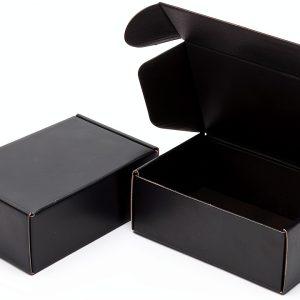 6x4x2 Small Black Shipping Boxes 25 Pack by Timirog Corrugated Mailer-0