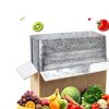 2 Pack Hot & Cold Double Insulated Shipping Box with Aluminum Foil Insulated Bag Liner, Reusable Hot & Frozen Food Delivery Insulated Carton for Shipping, Mailing, Packing, 12.2x5.2x7.5 Inch-3