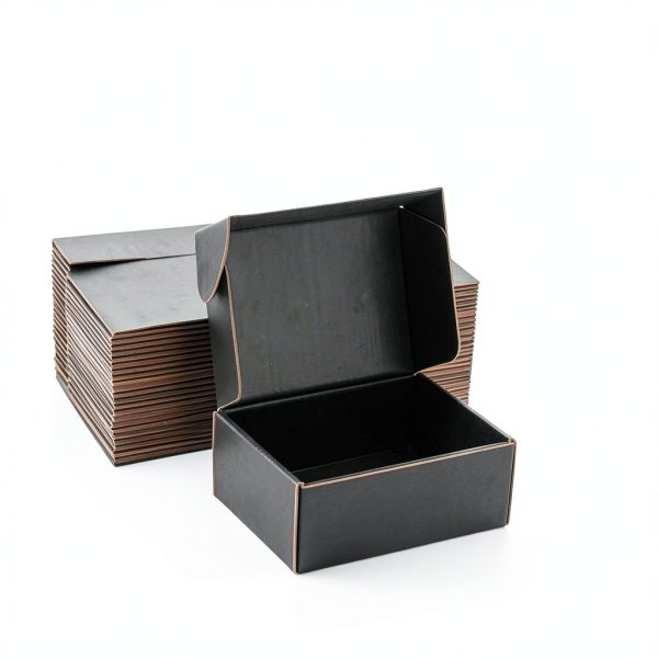 Small Shipping Boxes 12x9x4 Inches – Black Corrugated Cardboard Boxes (20-Pack) for Mailing, Packing, Small Business & Gift Packaging - Recyclable & Sturdy-2