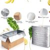 2 Pack Hot & Cold Double Insulated Shipping Box with Aluminum Foil Insulated Bag Liner, Reusable Hot & Frozen Food Delivery Insulated Carton for Shipping, Mailing, Packing, 12.2x5.2x7.5 Inch-2