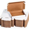 50 Pack 6x4x1 Inches Small Shipping Boxes, White Corrugated Cardboard Boxes, Moving Mailing Packing Box-0