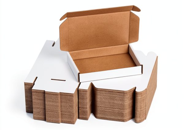 50 Pack 6x4x1 Inches Small Shipping Boxes, White Corrugated Cardboard Boxes, Moving Mailing Packing Box-0