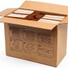 PHAREGE 7x5x2 Shipping Boxes Bulk 50 Pack Brown Kraft Mailer-7