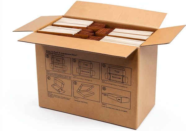 PHAREGE 7x5x2 Shipping Boxes Bulk 50 Pack Brown Kraft Mailer-7