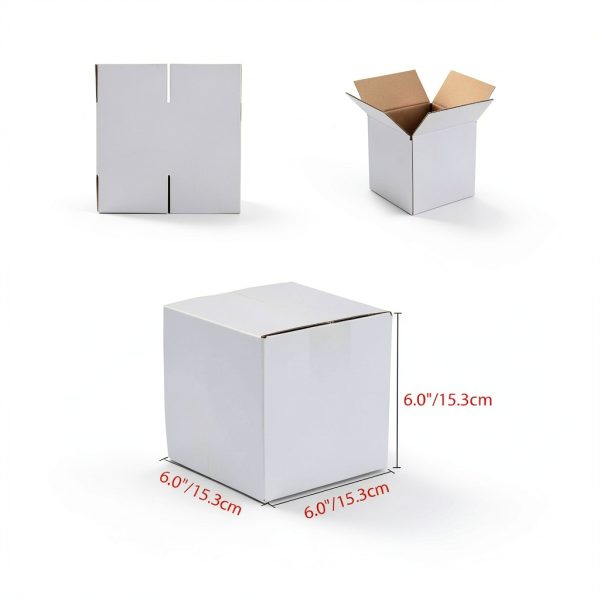 Calenzana 6x6x6 Shipping Boxes White Cardboard 40 Pack Mailers-1