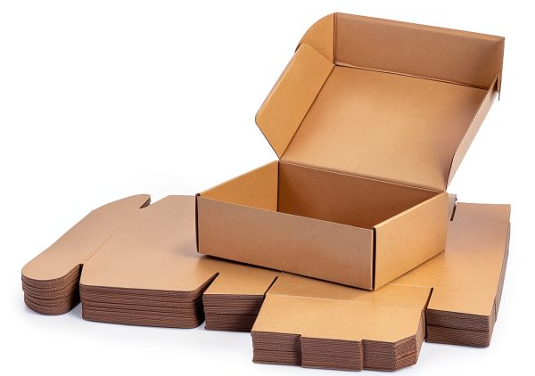 PHAREGE 10x7x3 Shipping Boxes 25 Pack Brown Kraft Corrugated Mailer-0